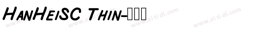 HanHeiSC Thin字体转换